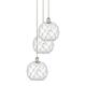 Option Polished Nickel / Clear Glass with White Rope