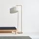 preview thumbnail 47 of 46, Brightech Montage Modern 60 in. Contemporary Arc LED Color Adjusting Floor Lamp with White Fabric Drum Shade
