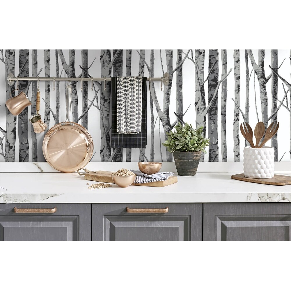Shop Nextwall Birch Trees Peel And Stick Removable Wallpaper