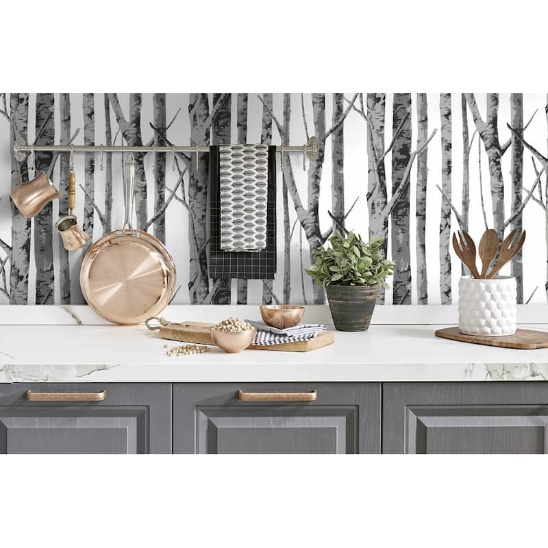 NextWall Birch Trees Peel and Stick Removable Wallpaper - 20.5 in. W x 18 ft. L