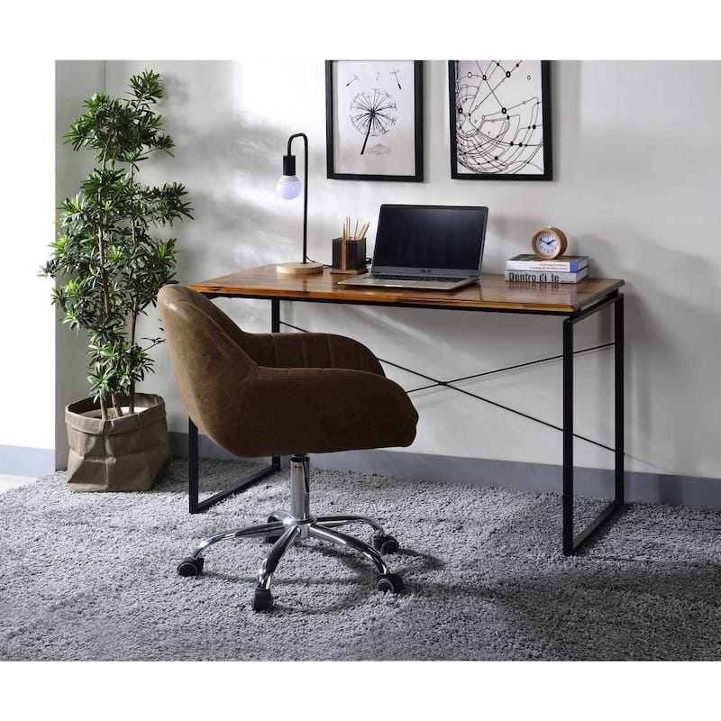 Gothic Desk Oak Black - Modern Writing Table Home Office Computer Desk