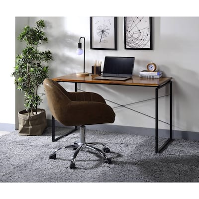 Gothic Desk Oak Black - Modern Writing Table Home Office Computer Desk