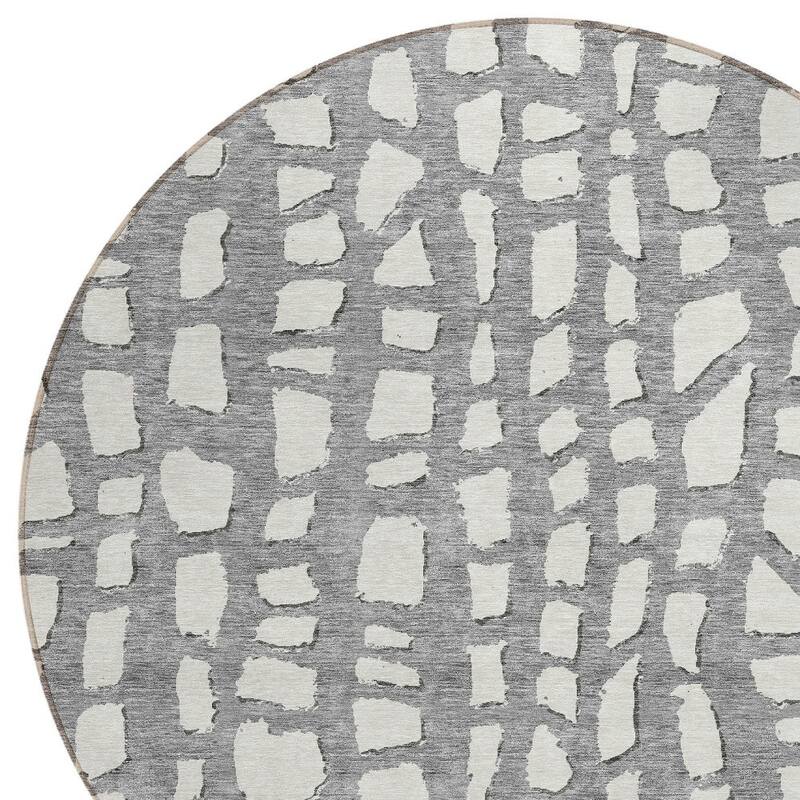 HomeRoots Abstract Transitional Rectangle Outdoor Rug