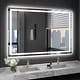 preview thumbnail 40 of 61, LED Bathroom Vanity Mirror Wall Mounted with Double Light Strip, 3-Color Dimmable, Anti-Fog, HD Tempered Glass, UL-Listed, ETL
