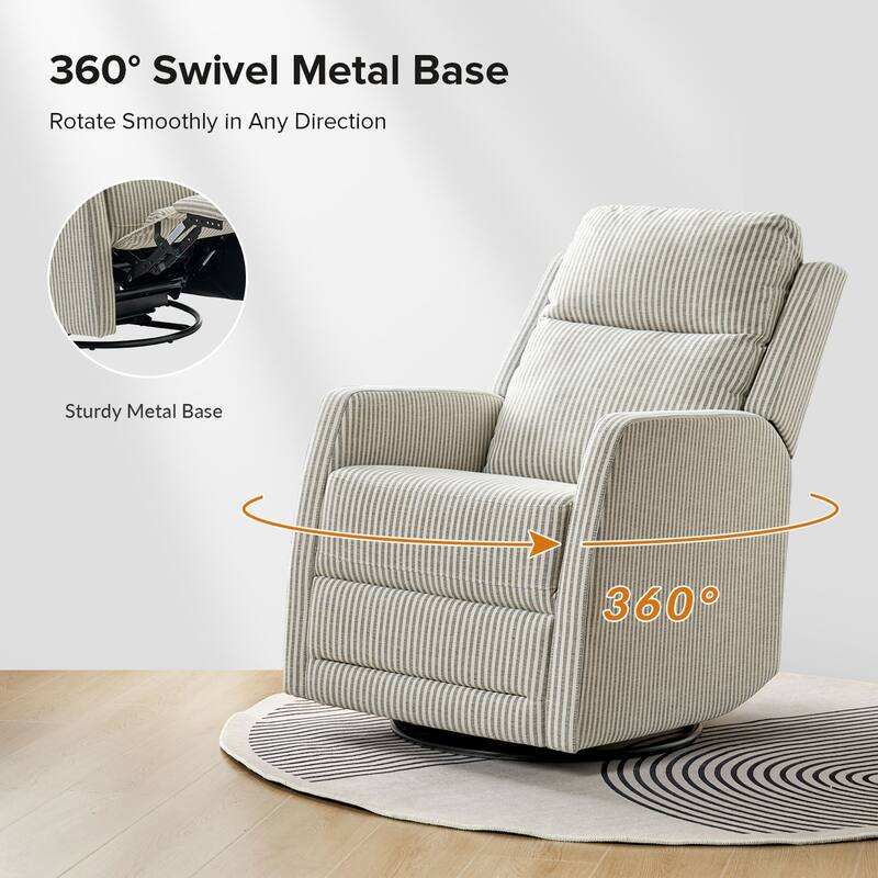 Diana Modern Polyester 360-degree Swivel Rocker Recliner Set of 2 by HULALA HOME
