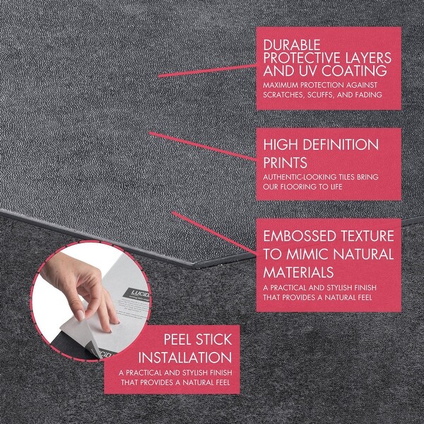 Lucida BaseCore Hex Peel and Stick Floor Tiles - On Sale