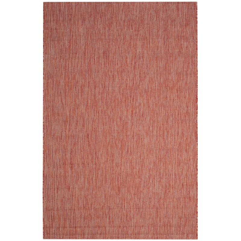 SAFAVIEH Courtyard Janyce Indoor/ Outdoor Waterproof Patio Backyard Rug - 5'3" x 7'7" - Red/Red