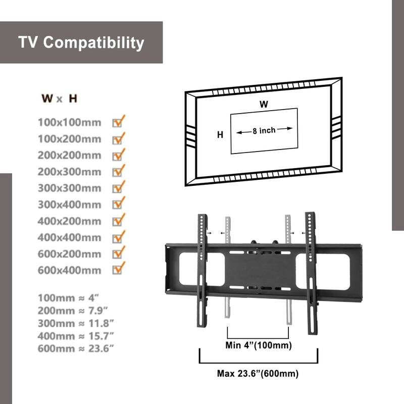 Black Multi-Function Angle And Height Adjustable Tempered Glass TV Stand fit 32"-65"TVs