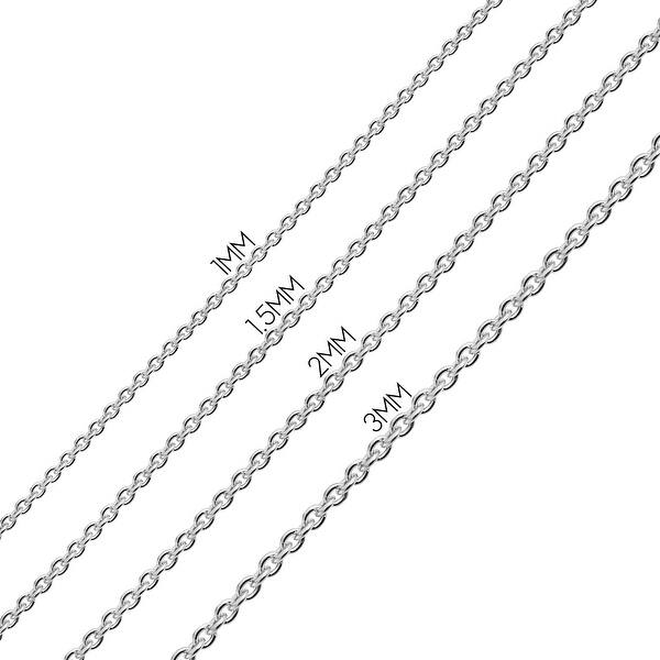14k White Gold Round Box Chain 060 Gauge 1.8mm Wide Variety of Lengths 14k White Gold Round Box Chain 060 Gauge 1.8mm Wide Variety of Lengths
