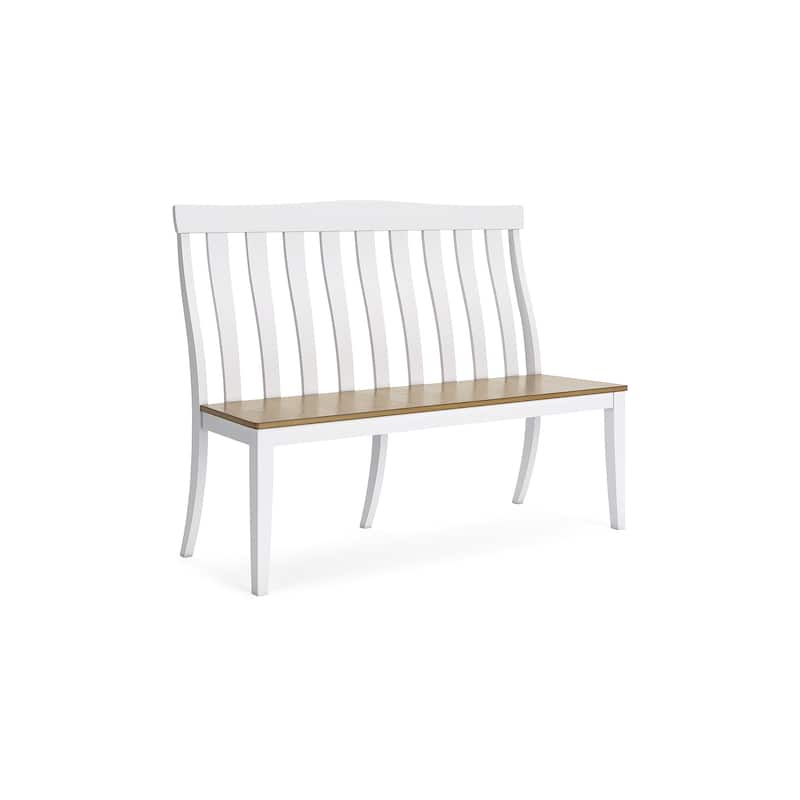 Signature Design by Ashley Ashbryn White/Natural Dining Table and 2 Chairs and Bench