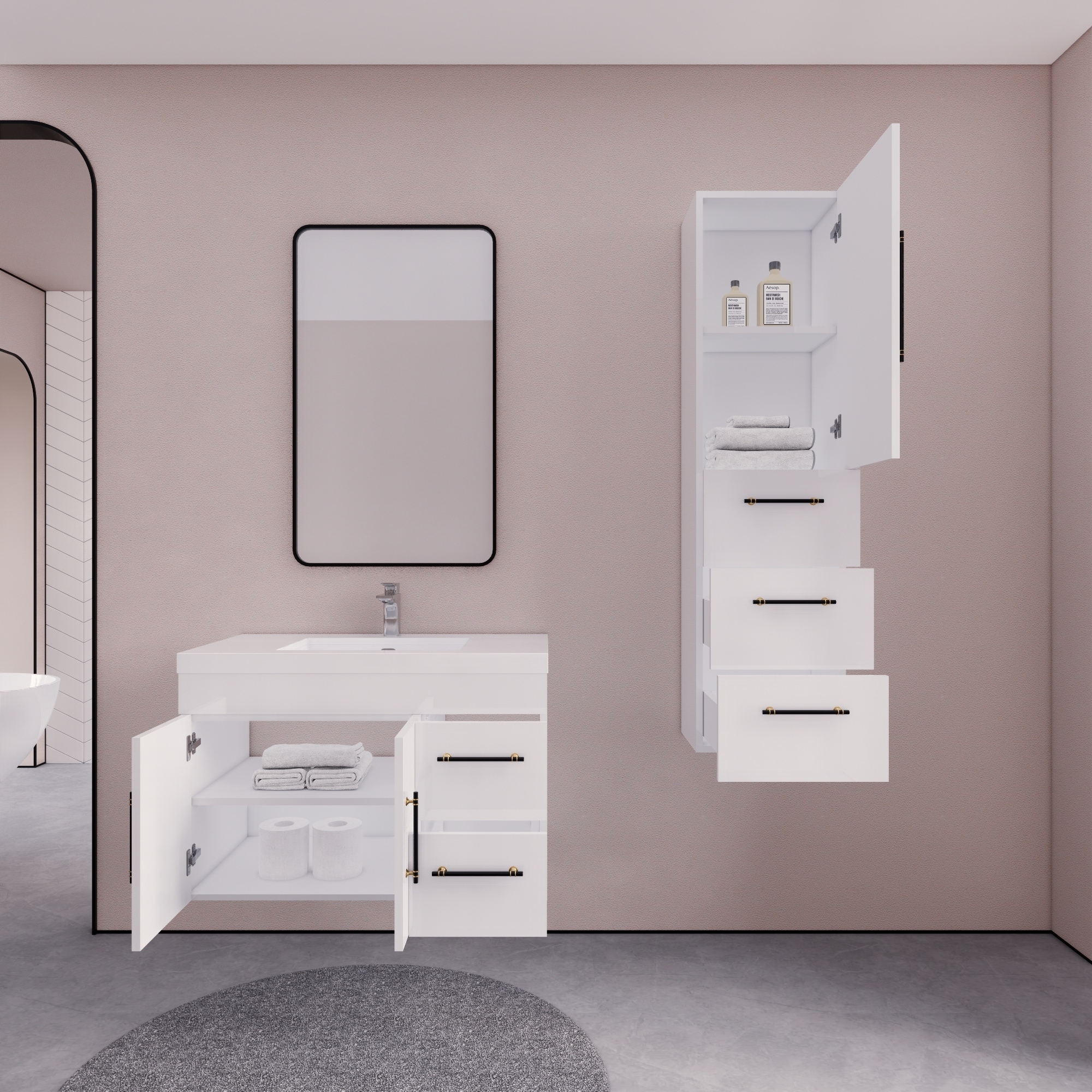 16+ Wall Mounted Linen Cabinet
