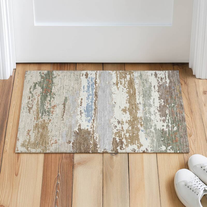 Machine Washable Indoor/ Outdoor Modern Buena Chantille Rug