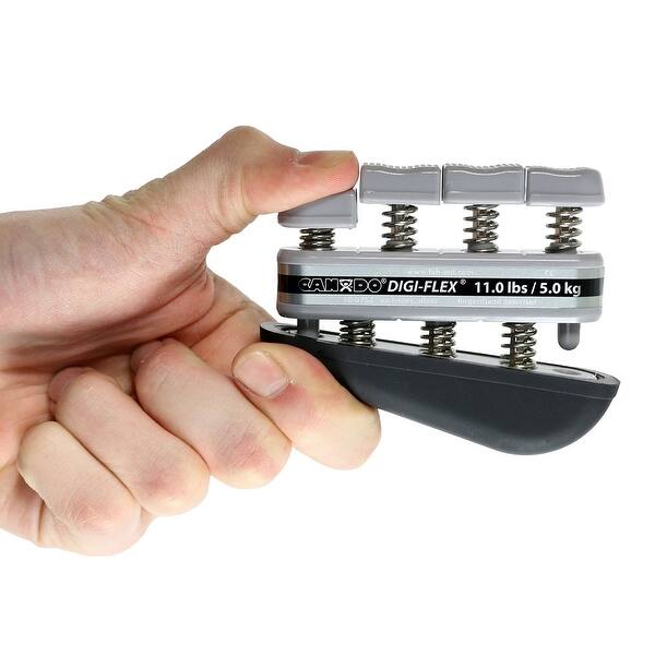 CanDo Digi-Flex hand exerciser - Silver, xx-heavy - Finger (11.0 lb) / hand (38.0 lb)