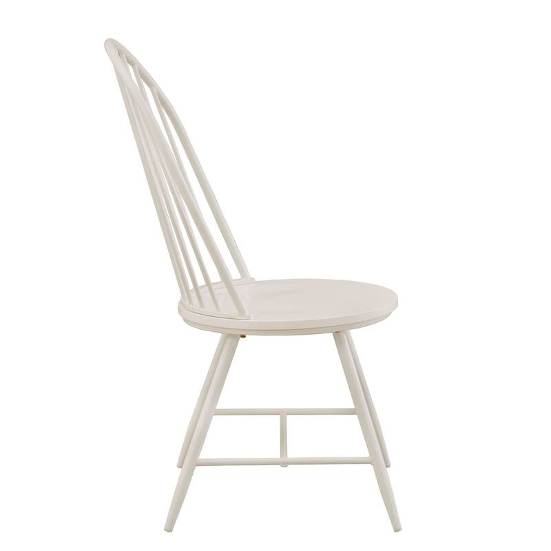 Truman Hoop High Back Windsor Metal Side Chair with Wood Seat (Set of 2) by iNSPIRE Q Modern
