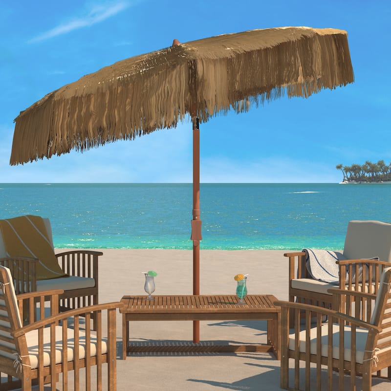 SAFAVIEH Outdoor Selah 6.5 Ft Tiki Umbrella - Tiki