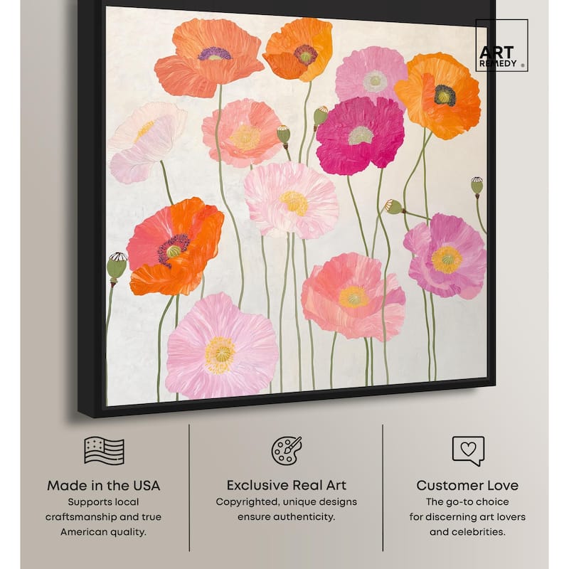 Sunset Poppy Chorus II Canvas by Art Remedy