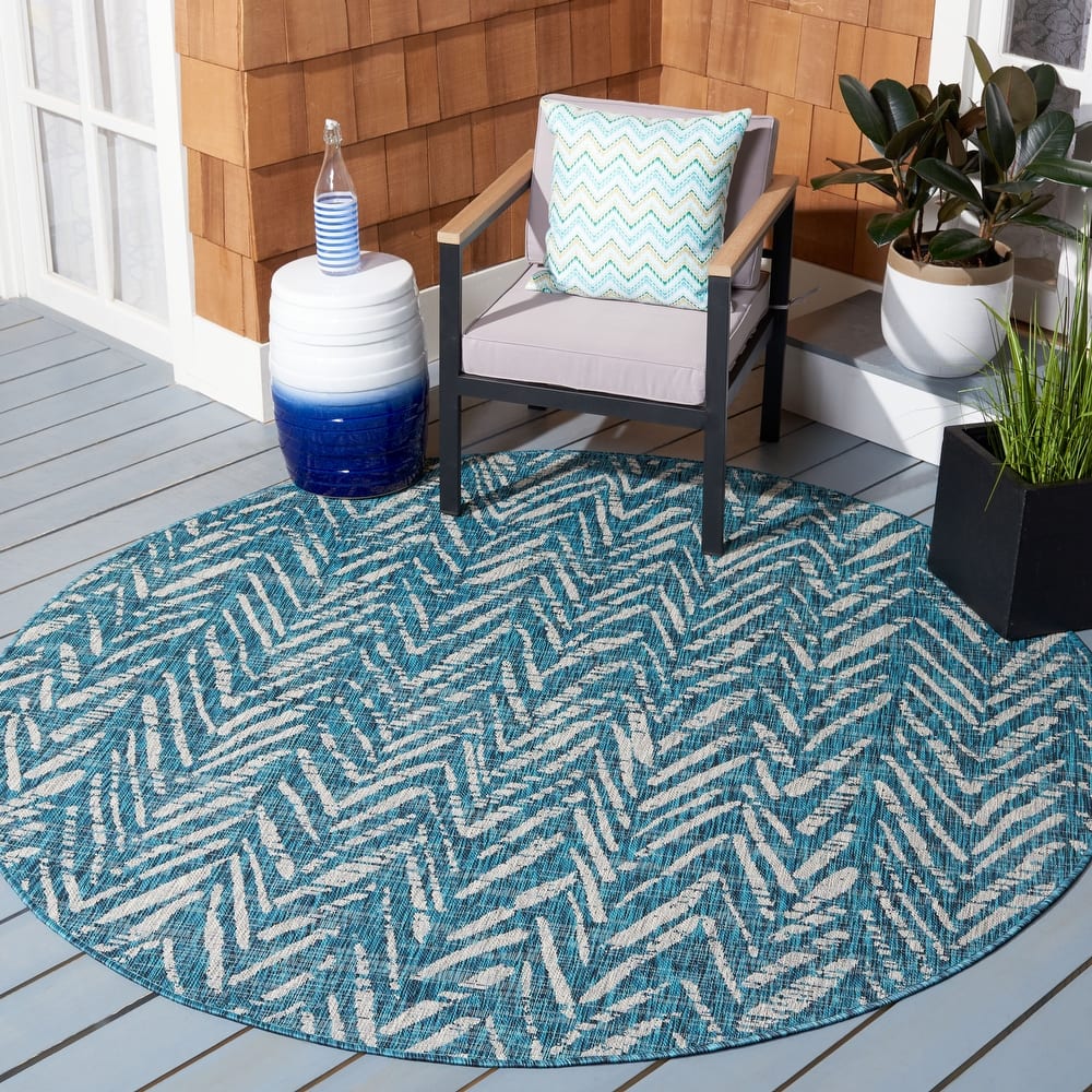 SAFAVIEH Courtyard Thin Indoor/ Outdoor Waterproof Patio Backyard Rug