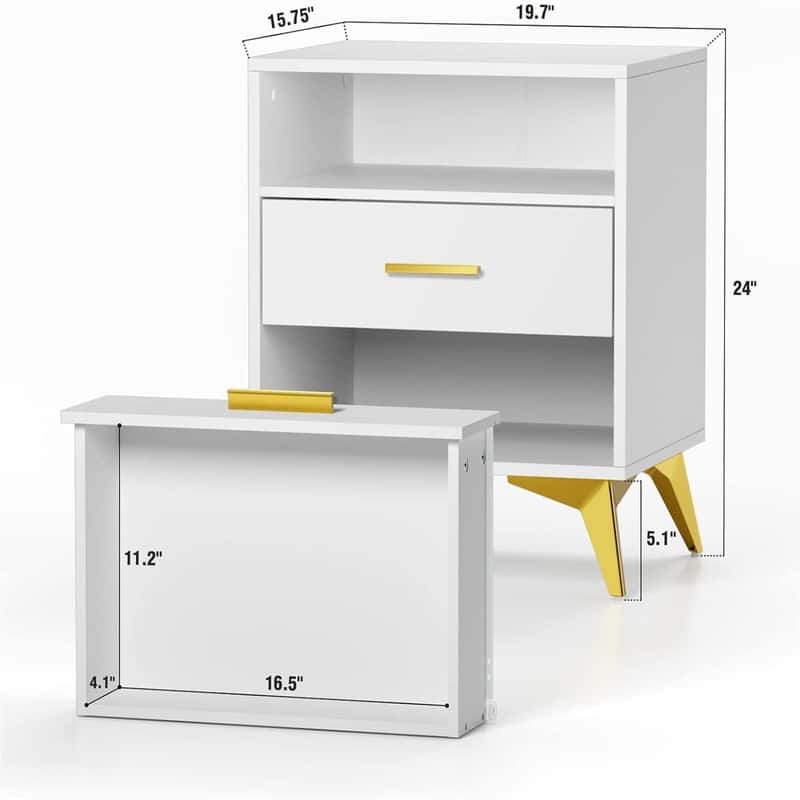 Nightstand with 3 Drawers