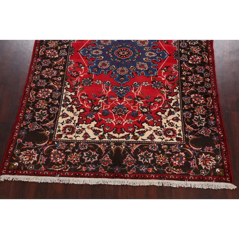Floral Traditional Bakhtiari Persian Area Rug Hand-knotted Wool Carpet - 6'10" x 9'7"