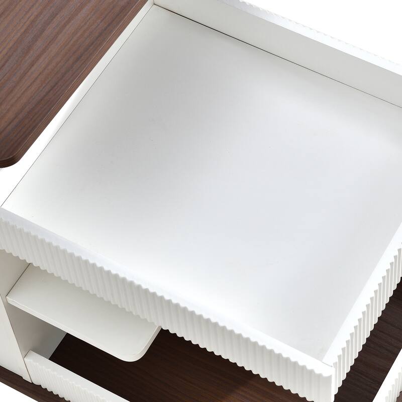 Lift Top End Table with Wheels and Storage for Small Spaces - 22.6" H x 17.7" W x 29.5" D