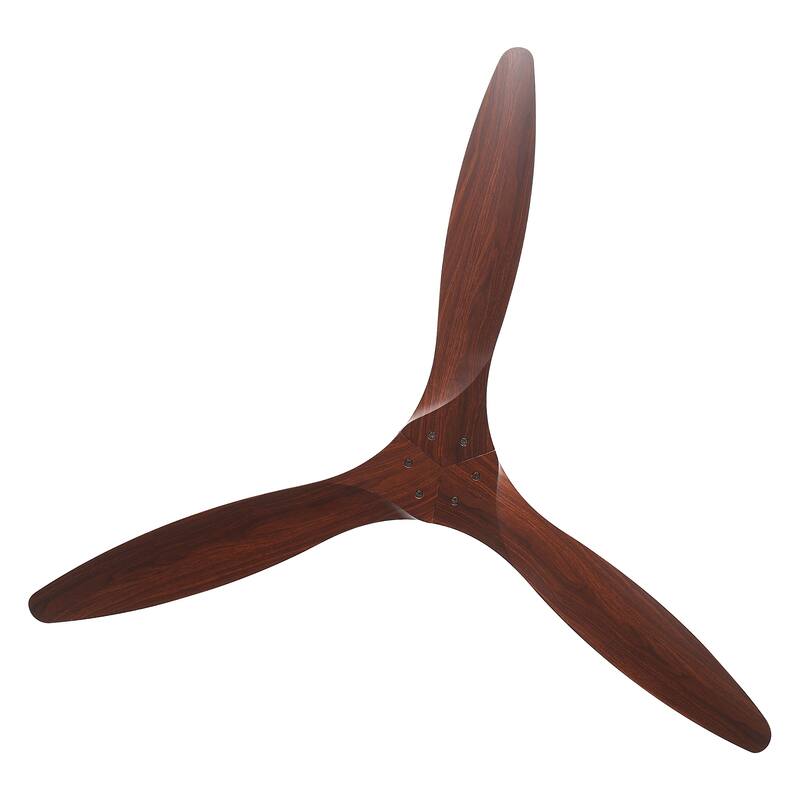 56" Wood Grain ABS 3-Blade Ceiling Fan No Light with Remote