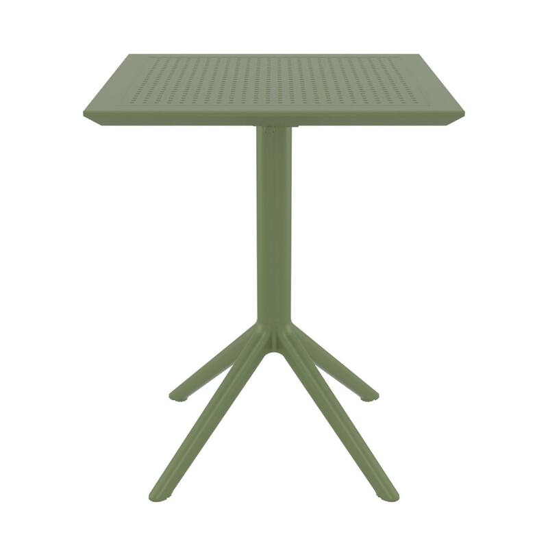 24" Olive Green Square Folding Table