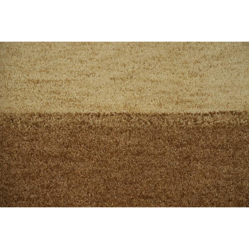 Hand Knotted Oriental 100% Wool Carpet Modern Modern Brown Gabbeh Area Rug - 3' 2'' X 2' 1''