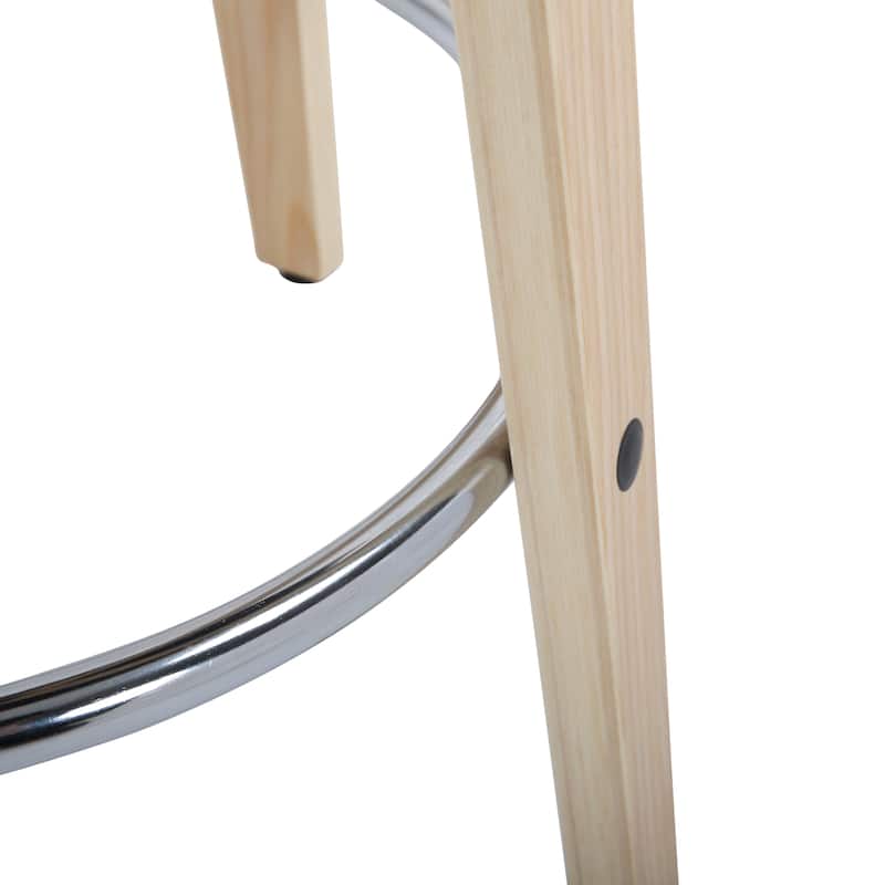 Carson Carrington Viby Fixed-Height Counter Stool with Bent Wood Legs & Round Footrest (Set of 2)
