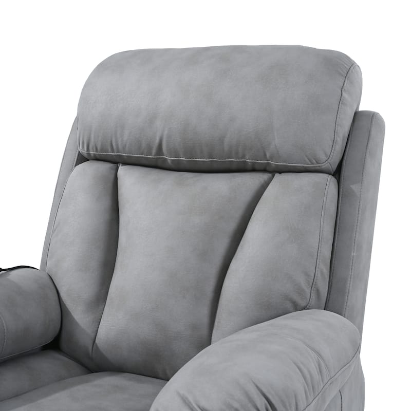 Small Power Lift Recliner Chair, Fabric Upholstered Heavy Duty Electric Recliner, Lounge Sofa Chair with Side Pocket
