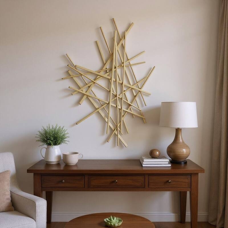 HomeRoots Silver Steel Wall Decor - Silver - 26.50 in. x 28.50 in. x 1.25 in.