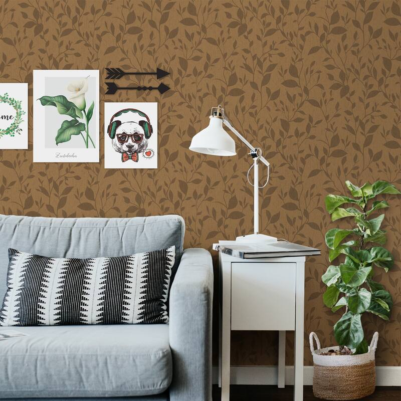 SUSSEXHOME Removable Wallpaper-Waterproof, Strippable, Light Resistance & Cleanable Wall Paper Roll-Wallpaper-Leaves