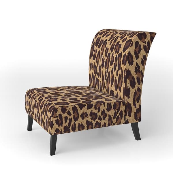 slide 2 of 11, Designart "Leopard Fur II" Upholstered Cabin & Lodge Accent Chair and Arm Chair Slipper Chair