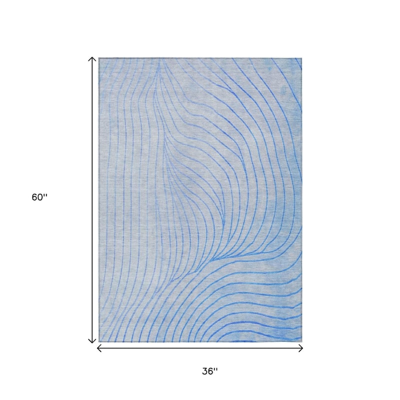 HomeRoots Abstract Transitional Rectangle Outdoor Rug