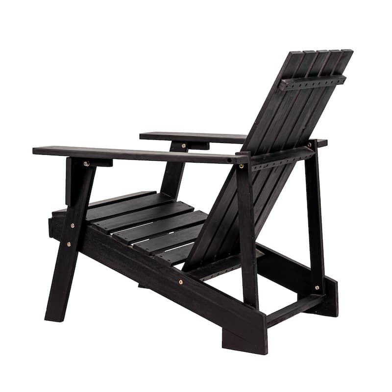Westport Outdoor Patio Modern Acacia Wood Adirondack Chair, by JONATHAN Y