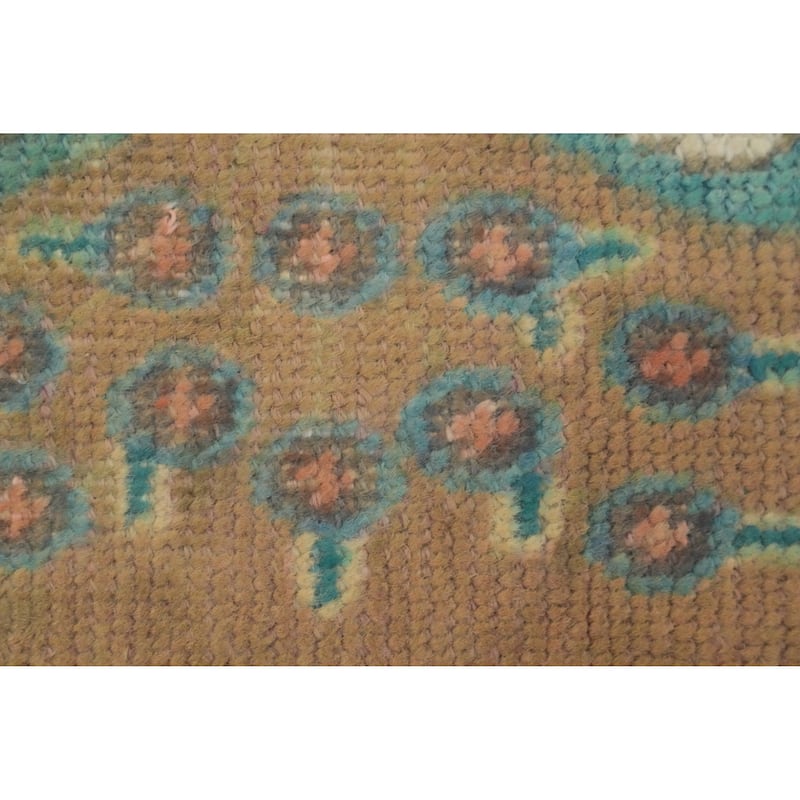 Hand Knotted Oriental 100% Wool Carpet Traditional Medallion Brown Tabriz Area Rug - 6' 6'' X 4' 4''