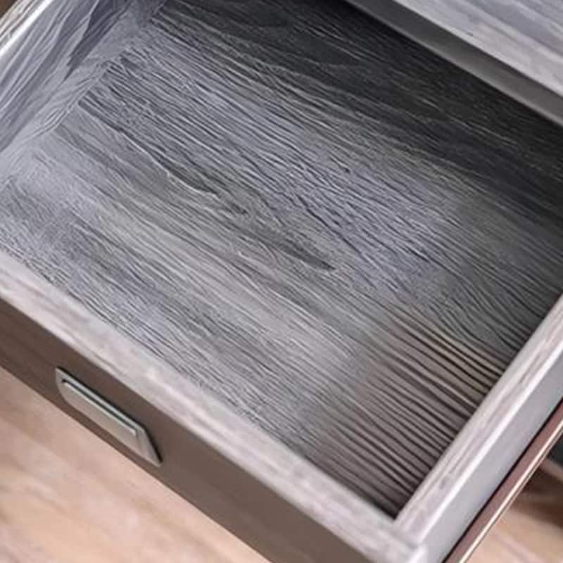 Gray Wood Curving Legs End Table