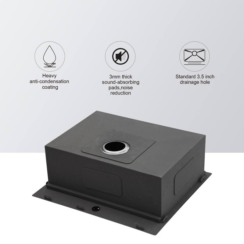 25 Inch Drop-in 16 Gauge Single Bowl Stainless Steel Kitchen Sink in Brushed Nickel - 25'' x 22'' x 9''