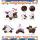 preview thumbnail 2 of 4, DolliBu Brownish Moose Unicorn Plush Stuffed Animal Toy with Outfit - 9.5 inches