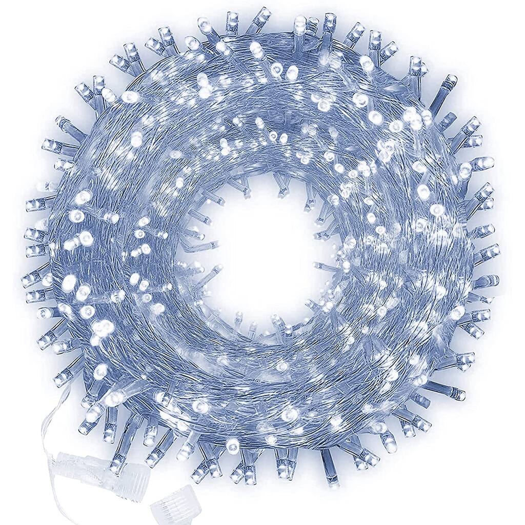 100 FT Plug in Waterproof String Lights with 8 Modes - Yellow