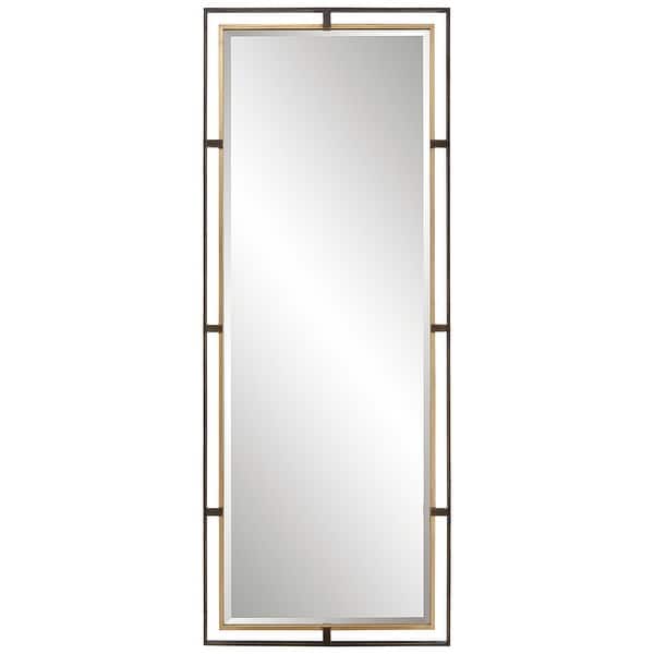 slide 2 of 7, Uttermost Carrizo Tall Bronze & Gold Mirror