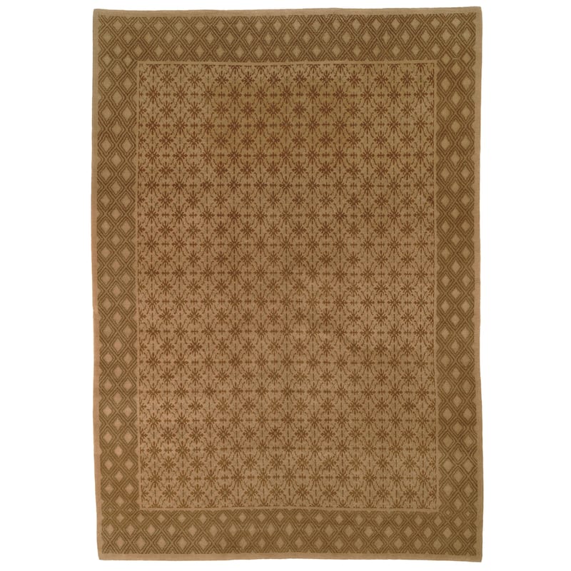 SAFAVIEH Couture Hand-knotted Nepalese Benedicte Wool Rug - 4' x 6' - Camel - Rectangle