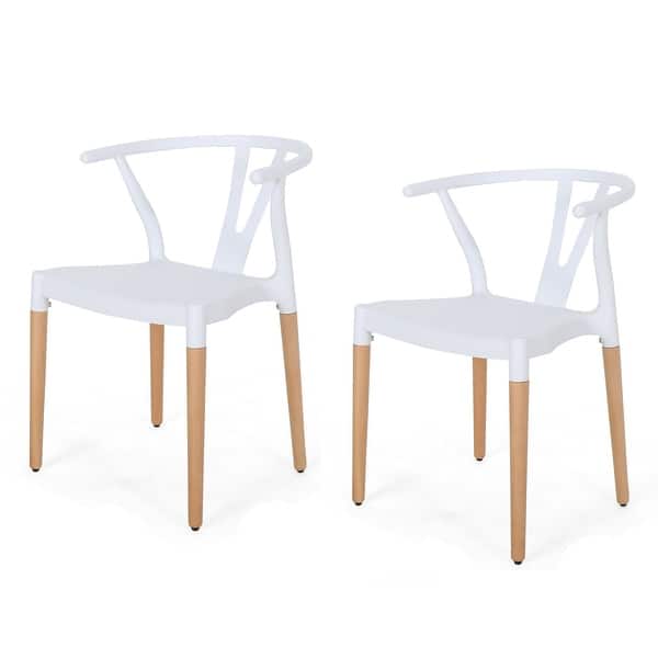 Shop Mountfair Modern Wood Leg Dining Chairs Set Of 2 By Christopher Knight Home On Sale Overstock 27414206