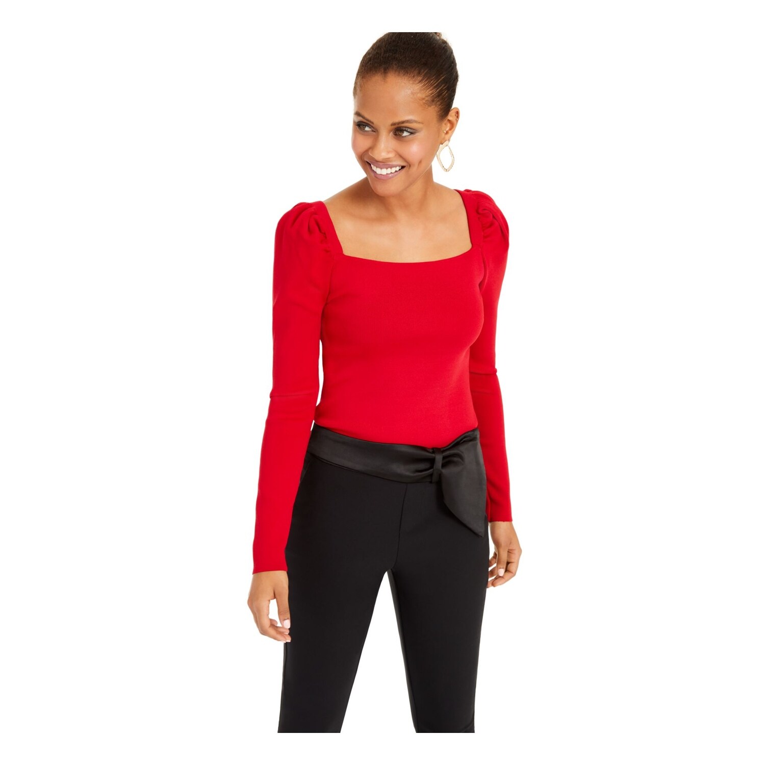 long sleeve square neck top