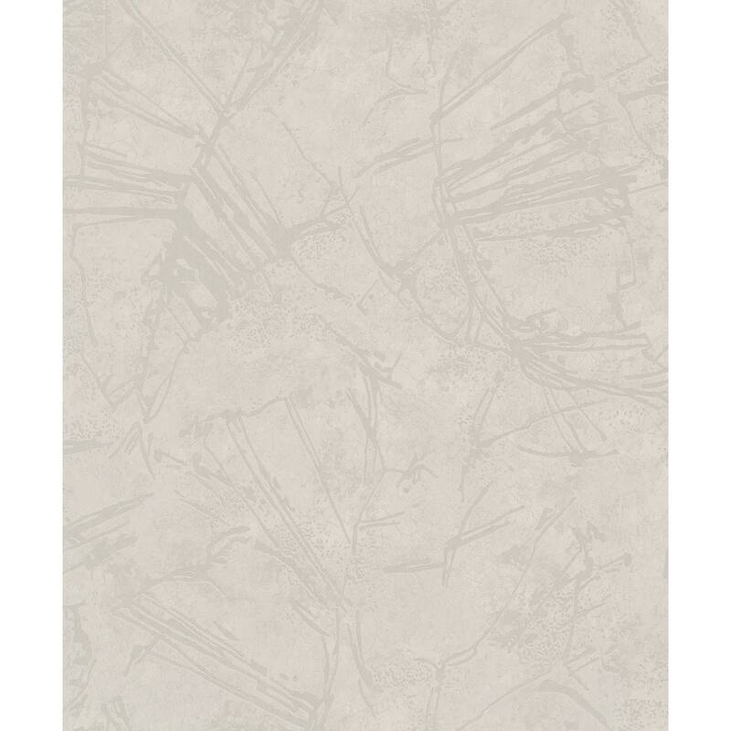 Galerie Wallcoverings Terra Collection Graphic Stone Glitter Finish Clay on Non-woven Wallpapr Roll - 33-feet long x 21-inches wide - Silver