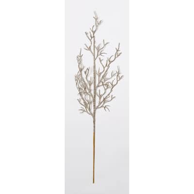 28" Glitter Twig Stem, Champagne, Set of 3 - Champagne