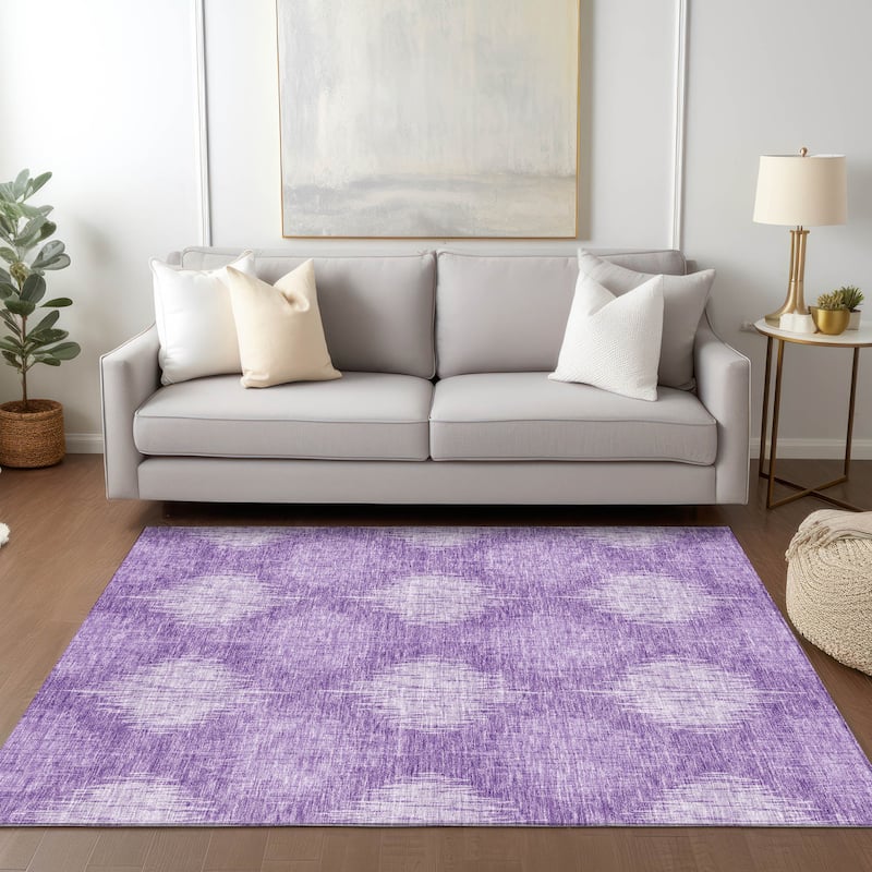 Machine Washable Indoor/ Outdoor Chantille Contemporary Geo Rug