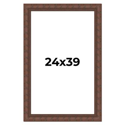 24x39 Frame Pewter Solid Wood Picture Frame Width 1.625 Inches | Interior Frame Depth 0.6875 Inches