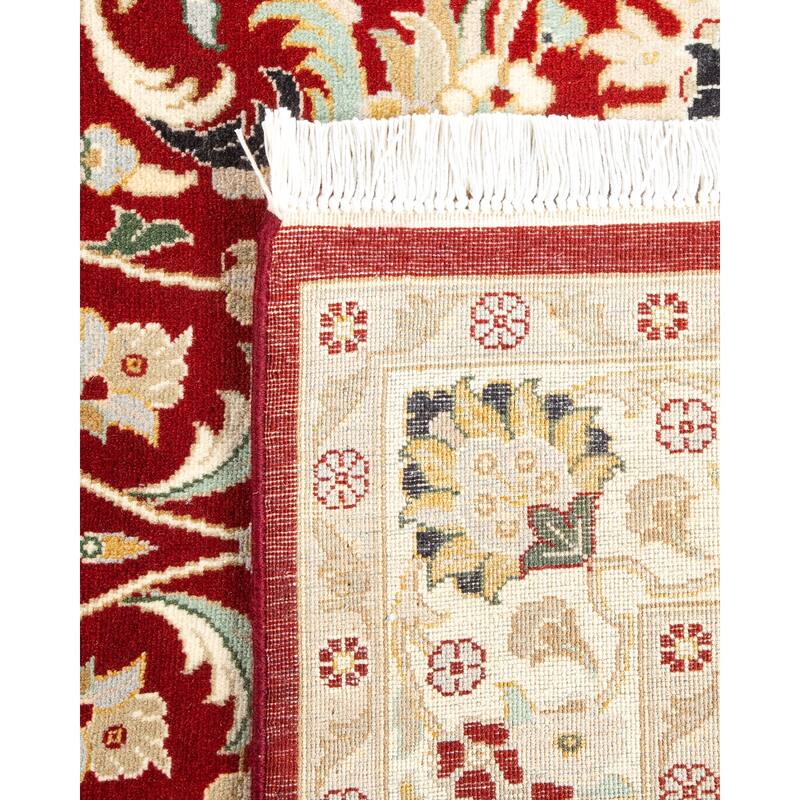 Overton Handknotted Wool Traditional Oriental Red Area Rug - 4' x 6'