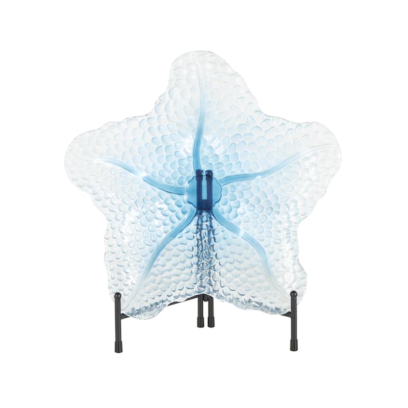 Glass Ombre Decorative Plate Charger with Spotted Texturing - Blue - Roche River Decor - Blue