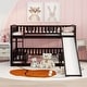 preview thumbnail 43 of 53, Low Bunk Bed with Slide, Wooden Floor Bunk Bed Frame with Fence and Ladder, for Kids Teens, Boys Girls